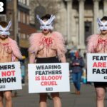 PETA Topless Protest at Use of Feathers in the Fashion Industry (32 Photos)