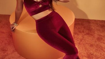 Vanessa Hudgens Looks 70s Chic In Fabletics Velour Collection (8 Photos)