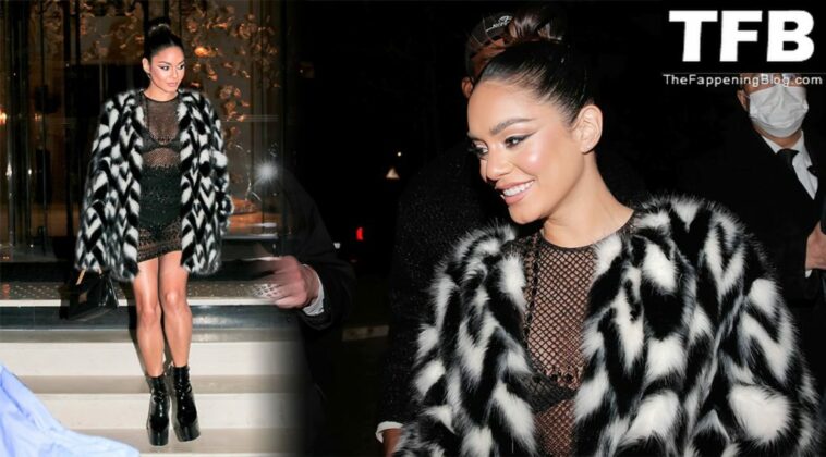 Vanessa Hudgens Flashes Her Bra in a See-Through Dress in Paris (41 Photos)