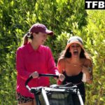 Braless Vanessa Morgan Gets in Some Steps as She Walks with Her Baby in Studio City (48 Photos)