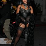 Karrueche Tran Arrives at Poppy with Friends to Celebrate Cardi B’s Birthday (100 Photos)