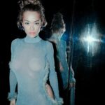 Rita Ora Poses Braless in a See-Through Dress (7 Photos)