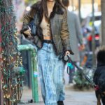 Emily Ratajkowski Wears a Crop Top With a Denim Skirt While Taking Her Dog For a Stroll in NYC (72 Photos)