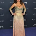 Salma Hayek Displays Her Sexy Boobs at the 2022 LACMA Art+Film Gala in LA (3 Photos)