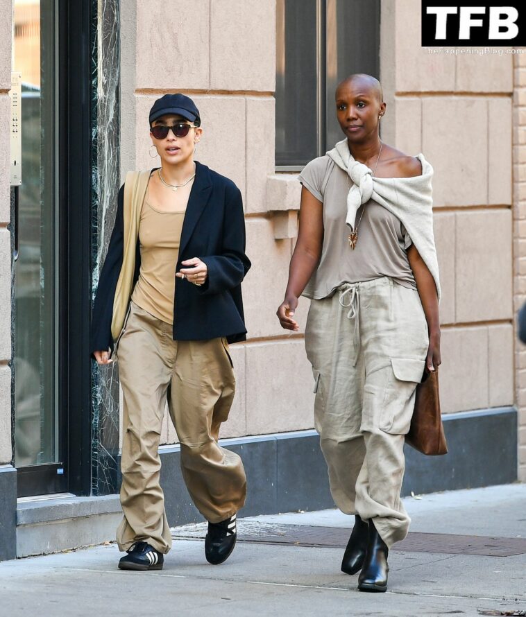 Braless Zoe Kravitz Steps Out With a Friend in NYC (13 Photos)