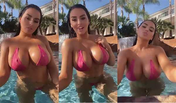 Abigail Ratchford Nude Pool Teasing Video Leaked - Famous Internet Girls