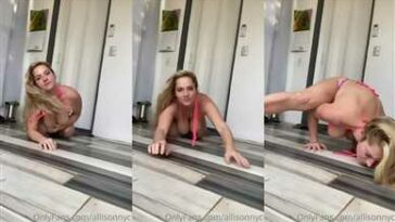 AllisonNYC Nude Workout Video Leaked - Famous Internet Girls