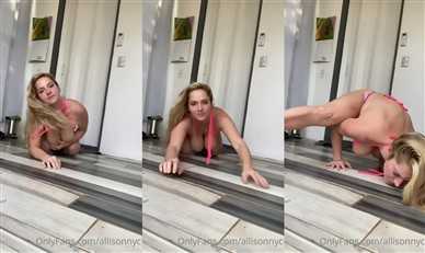 AllisonNYC Nude Workout Video Leaked - Famous Internet Girls