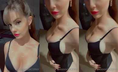 Amanda Cerny Nude Teasing In Black Lingerie Video Leaked - Famous Internet Girls