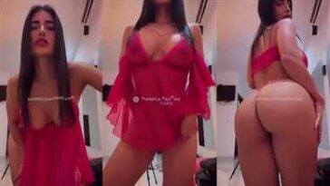 Anabella Galeano Topless See Through Lingerie Tease Video Leaked - Famous Internet Girls