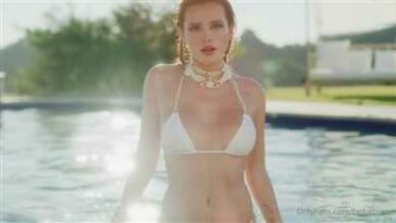 Bella Thorne Nude Pool White Bikini Video Leaked - Famous Internet Girls