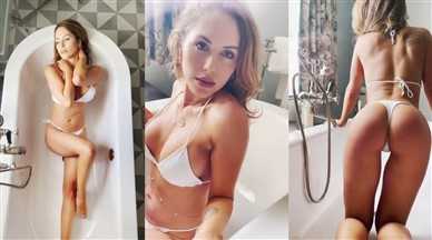 Brittney Palmer Nude White Bikini Teasing Video Leaked - Famous Internet Girls