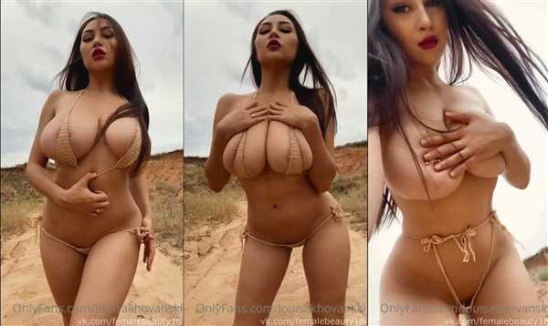 Louisa Khovanski Nude Outdoor Teasing Video Leaked - Famous Internet Girls