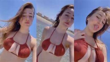 Natalia Fadeev Hot Teasing On Beach Video Leaked - Famous Internet Girls