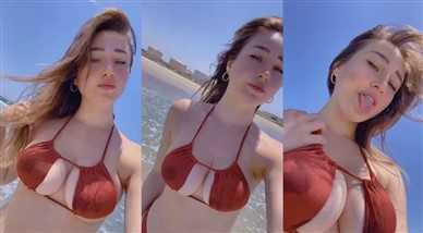 Natalia Fadeev Hot Teasing On Beach Video Leaked - Famous Internet Girls