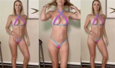 Vicky Stark Nude Neon Bikini Try Video Leaked - Famous Internet Girls