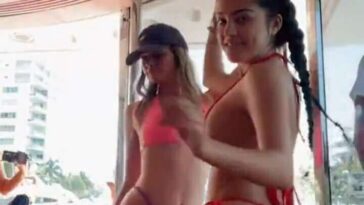 Malu Trevejo Red Lingerie Dancing