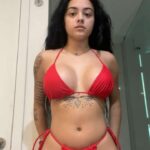 Malu Trevejo Red Lingerie Onlyfans Leaked Video