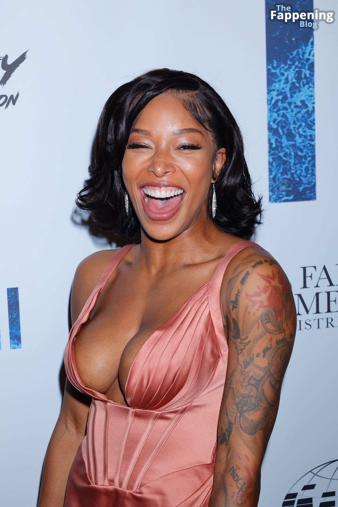 Brittany S. Hall Shows Off Her Sexy Boobs at the “IMANI” Premiere (4 Photos + Video)