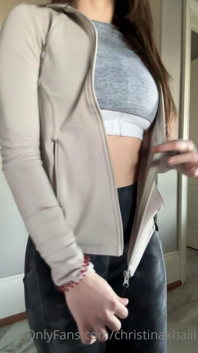 Christina Khalil Sexy Gym Outfit Strip Onlyfans Video Leaked