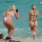 Millie Court & Chloe Burrows Enjoy a Beach Day in Miami (45 Photos)