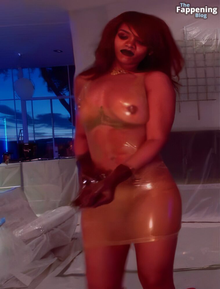 Rihanna Flashes Her Nude Tits (7 Pics + Video)