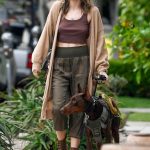 Braless Paris Jackson Takes Her Huge Dog Out For a Stroll (10 Photos)