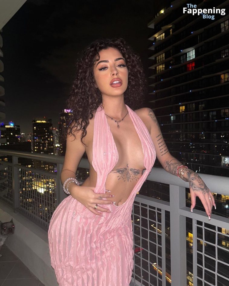 Malu Trevejo Poses Braless in a See-Through Dress (8 Photos)