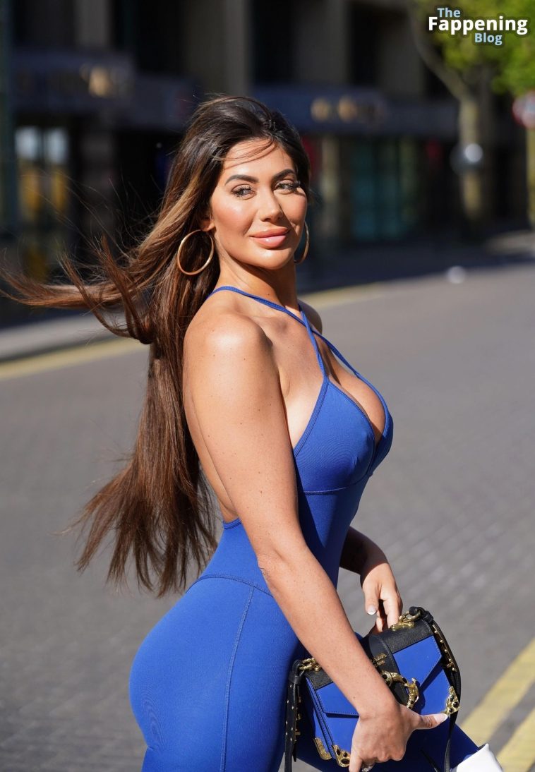 Chloe Ferry Shows Off Her Figure in a Blue Bodysuit While Pictured Out in Newcastle (15 Photos)