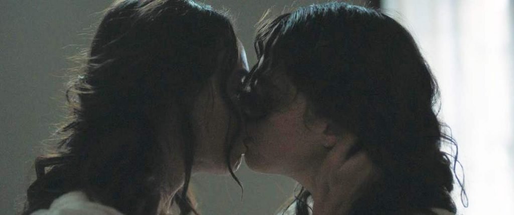 Margaret Qualley, Rebecca Dayan Sexy Lesbian Kiss - Novitiate (15 Pics + GIF & Video)