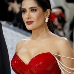 Salma Hayek Stuns in a Red Latex Dress at the 2023 Met Gala in NYC (91 Photos)