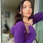 Dove Cameron Poses in a Purple Top for Her Followers (9 Photos)