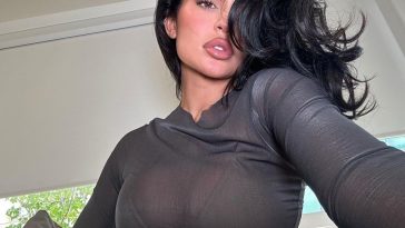 Kylie Jenner Displays Her Sexy Boobs in a See-Through Dress (10 Photos)