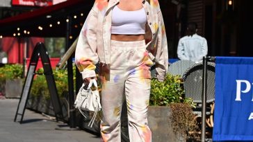 Ashley Roberts Shows Off Her Pokies in a White Top (7 Photos)