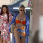 Emily Atack Looks Hot in an Orange Bikini in Ibiza (49 Photos)