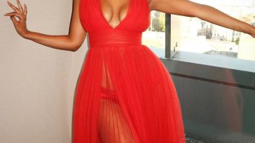 Maya Jama Flaunts Her Curves in a Red Dress (9 Photos)