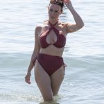 Chanelle Hayes Tries Her Hand at a Spot of Paddle Boarding While on Holiday in Spain (26 Photos)