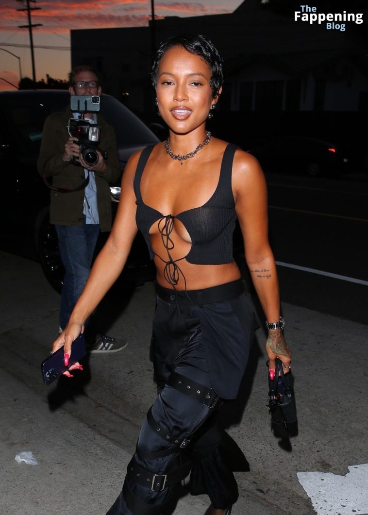 Braless Karrueche Tran Arrives at Giorgio Baldi in Santa Monica (113 Photos)