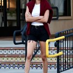 Kendall Jenner Puts on a Leggy Display as She Arrives at a Restaurant in Santa Monica (13 Photos)