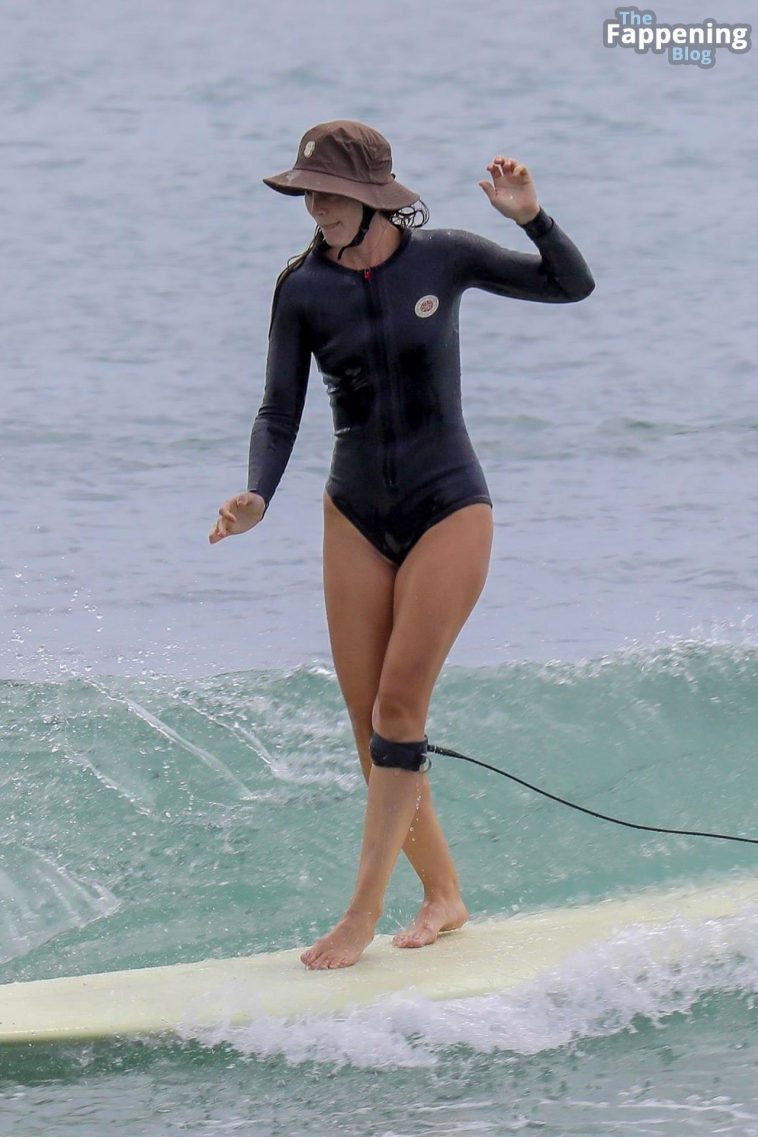 Leighton Meester Rides the Waves During a Solo Surf Session in Malibu (35 Photos)