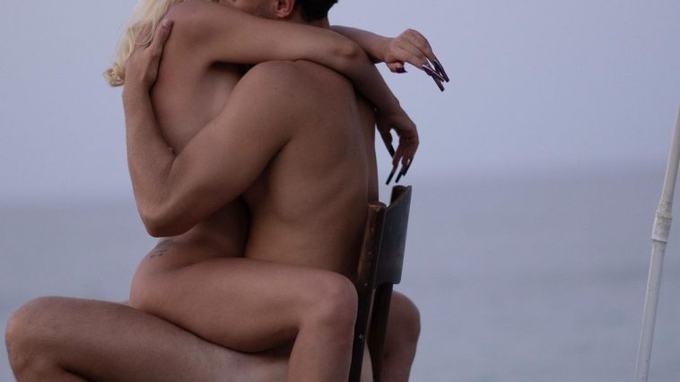 Alexandra Stan Poses Naked on the Beach (12 Photos + Video)