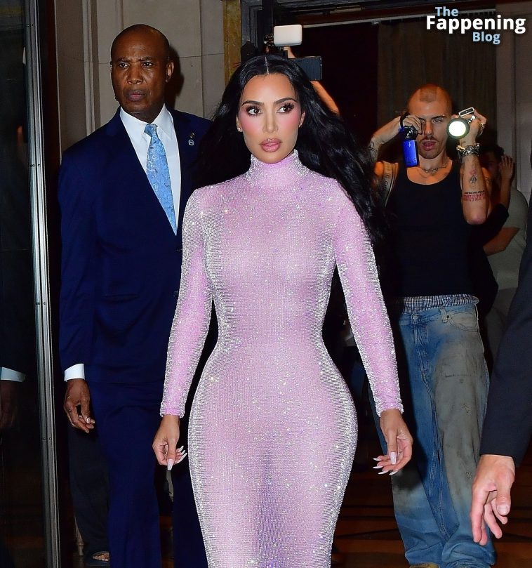 Kim Kardashian Looks Sexy in a Pink Dress at the NYFW Event in NYC (100 Photos)