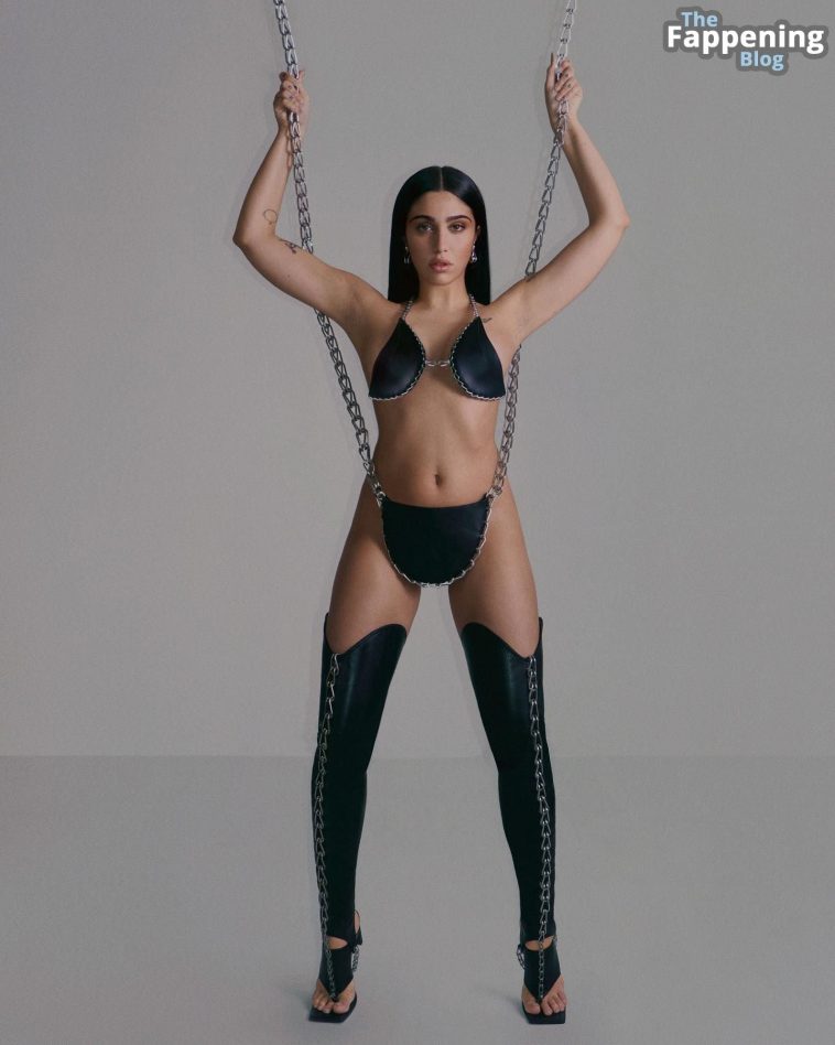 Lourdes Leon Poses for the Dion Lee Cage Chain Campaign (11 Photos)