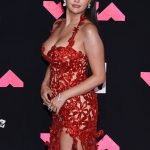 Selena Gomez Displays Her Sexy Boobs in a Red Dress at the 2023 MTV Video Music Awards (16 Photos)