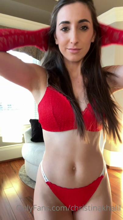 Christina Khalil Underboob Lingerie Strip Onlyfans Video Leaked