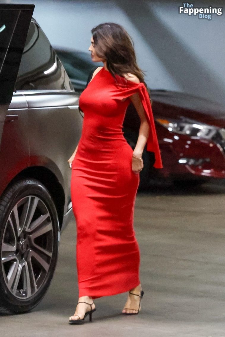 Kylie Jenner Shows Off Her Assets in a Red Dress at Sushi Park (65 Photos)