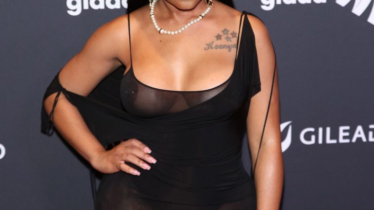 Yung Miami Flashes Her Nude Boobs at the 35th Annual GLAAD Media Awards in NYC (35 Photos)