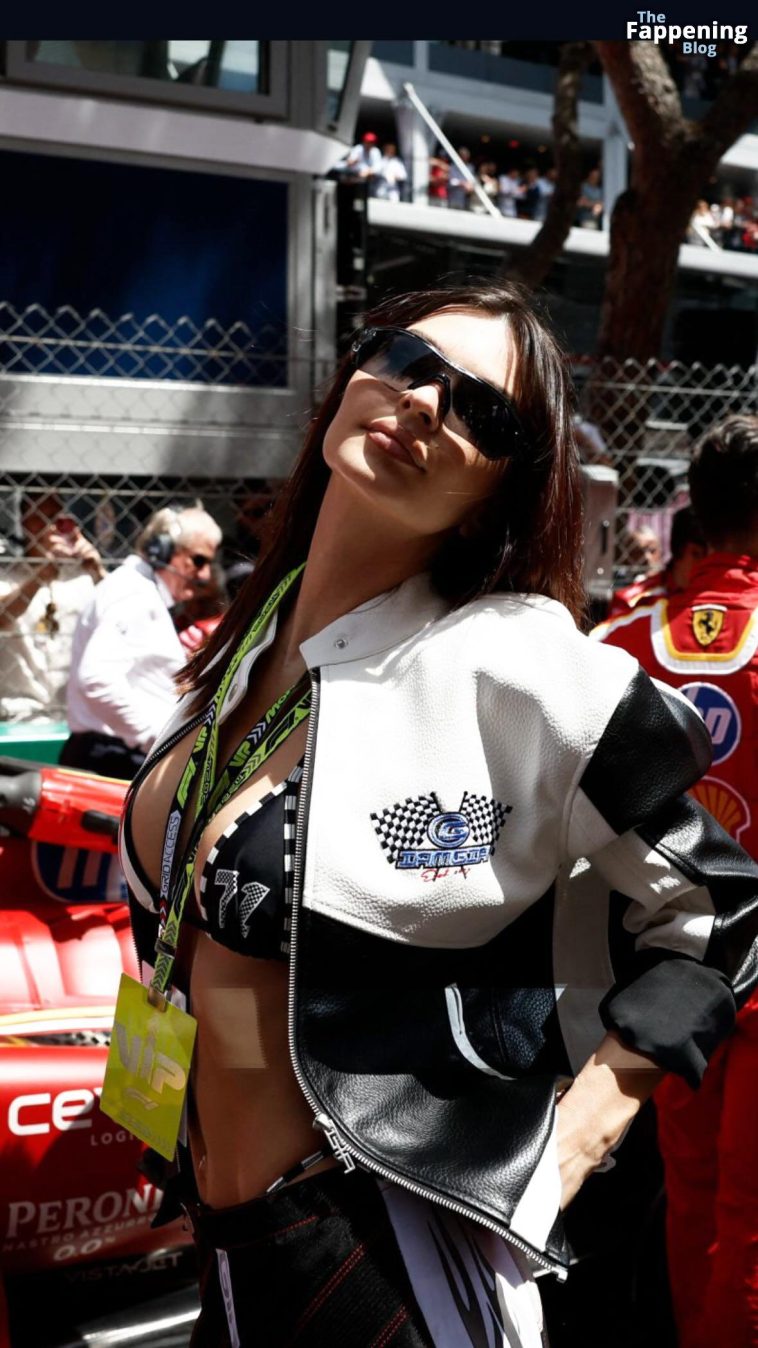 Emily Ratajkowski Displays Her Sexy Boobs at the F1 Grand Prix (17 Photos)