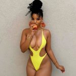 Chloe Bailey Looks Hot in a Yellow Swimsuit (5 Photos)