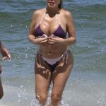 Larsa Pippen Looks Incredible as She Wears a Purple String Bikini on Miami Beach (24 Photos)